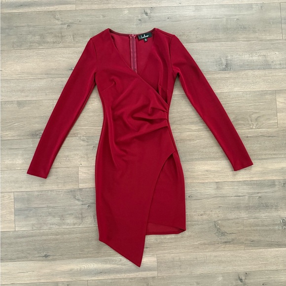 Lulu's Dark Red Long Sleeve Bodycon Dress - Picture 10 of 15
